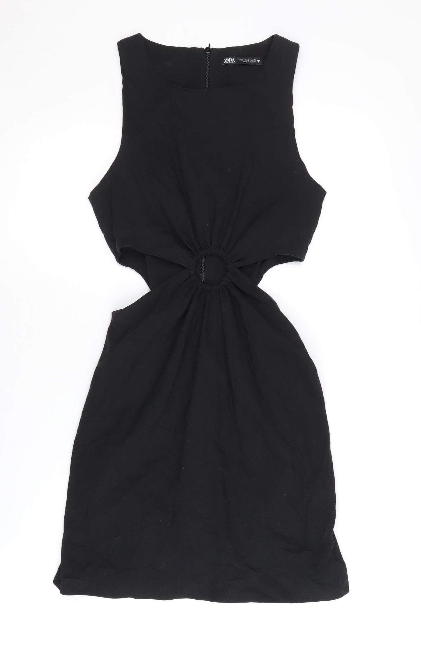 Zara Women's Black Sleeveless Dress Size S