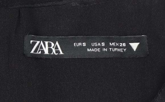 Zara Women's Black Sleeveless Dress Size S