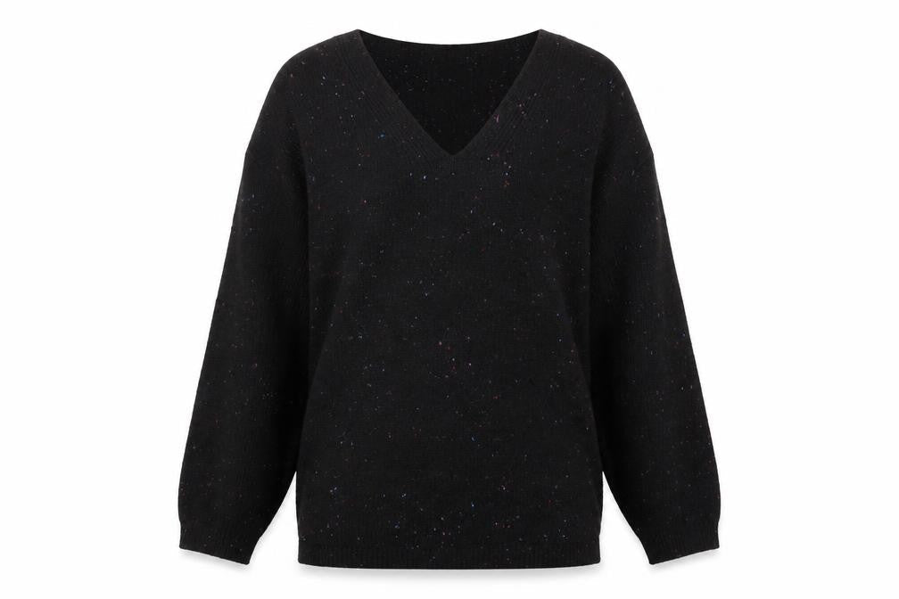 Marks and Spencer Women's Black V-Neck Pullover Jumper, Size S
