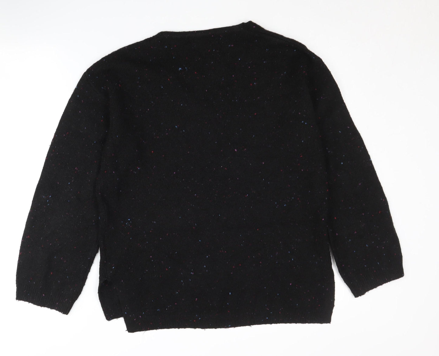 Marks and Spencer Women's Black V-Neck Pullover Jumper, Size S