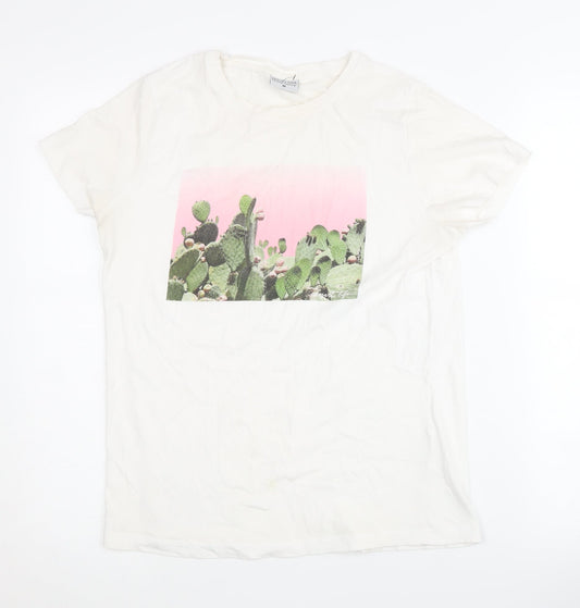 Stitch & Soul Women's White T-Shirt, Size M, Casual