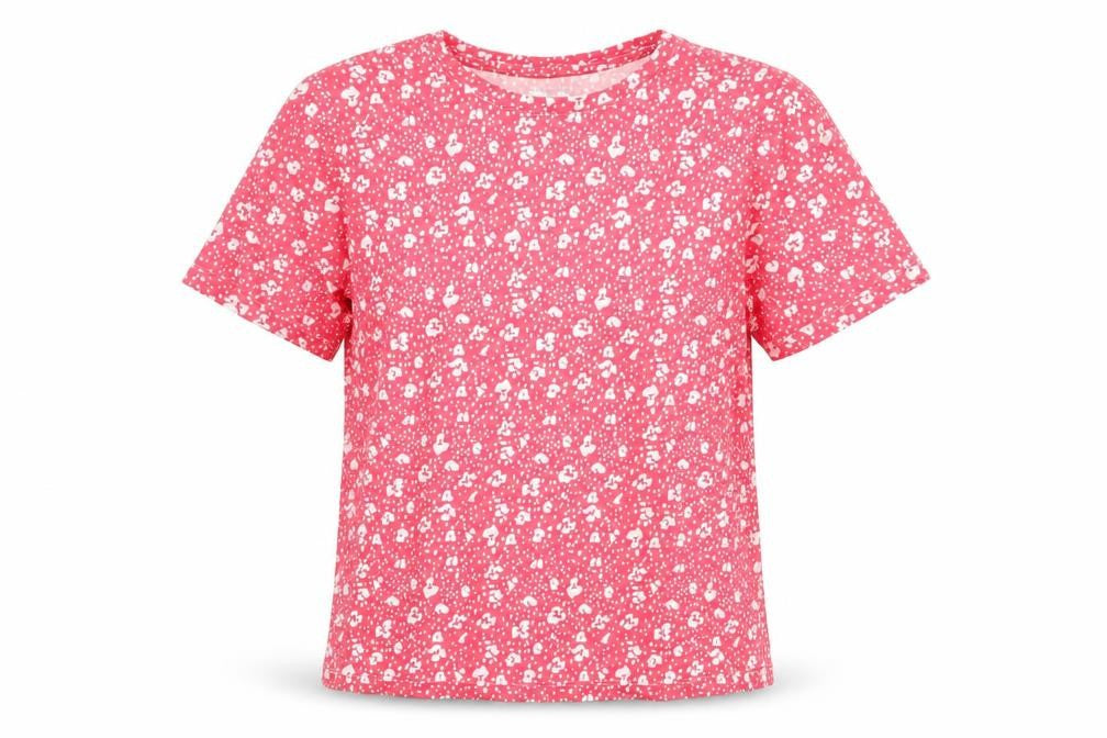 Womens UK Size S Dunnes Stores Pink 100% Cotton T-Shirt