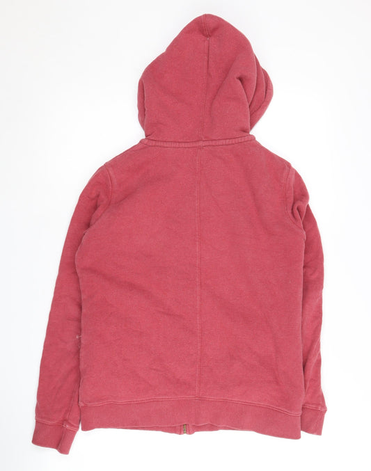 Fat Face Men's Red Full Zip Hoodie, Size S, Cotton Blend
