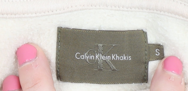 Calvin Klein Khakis Beige Men's S Pullover Hoodie