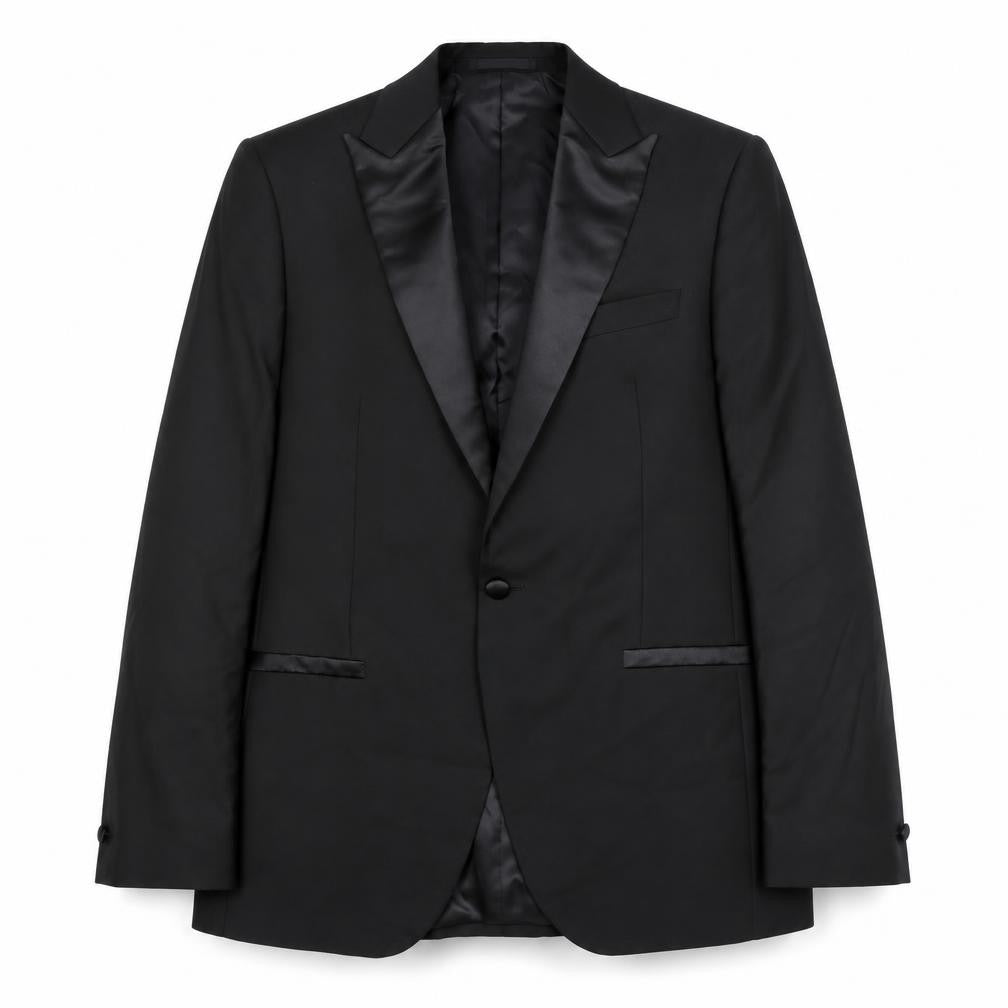 Front view of Marks & Spencer Black Suit Jacket XL - Elegant Formal Wear