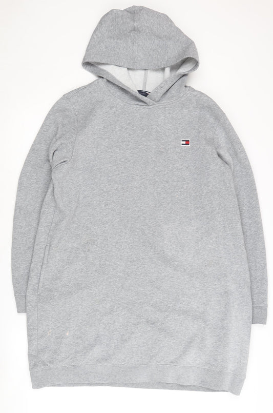 Tommy Hilfiger Women's Grey Pullover Hoodie XL