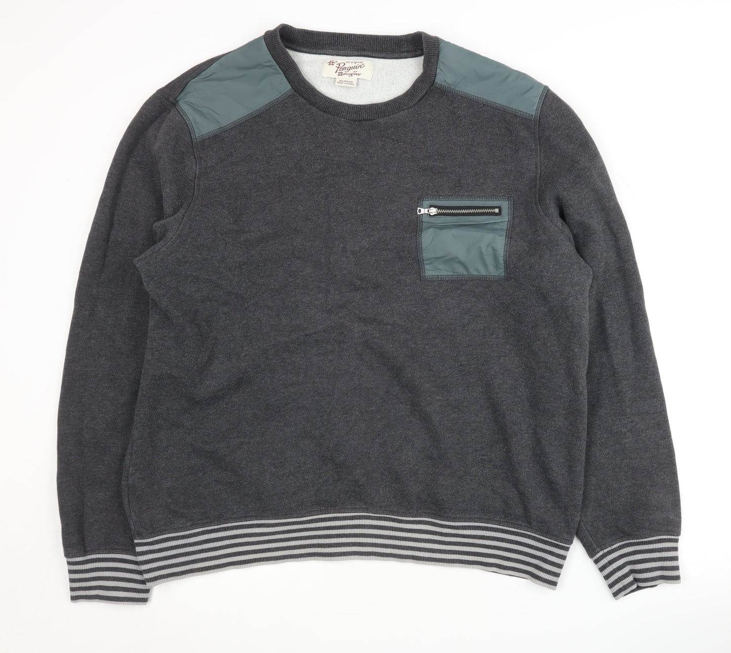 Original Penguin Men's Grey XL Pullover Sweatshirt