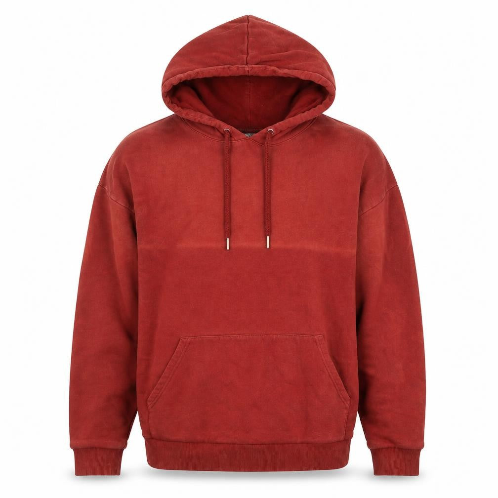 Front view of ASOS Men's Red Pullover Hoodie