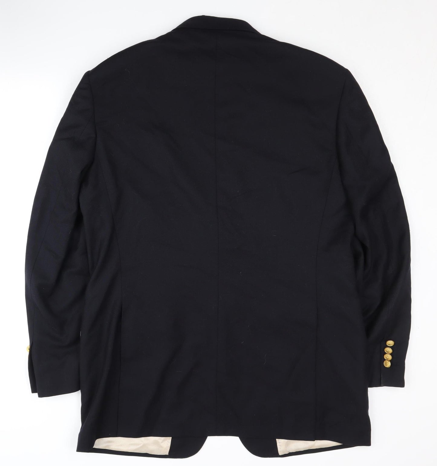 DAKS Men's Black Wool Blazer 42R Regular Fit