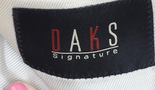 DAKS Men's Black Wool Blazer 42R Regular Fit