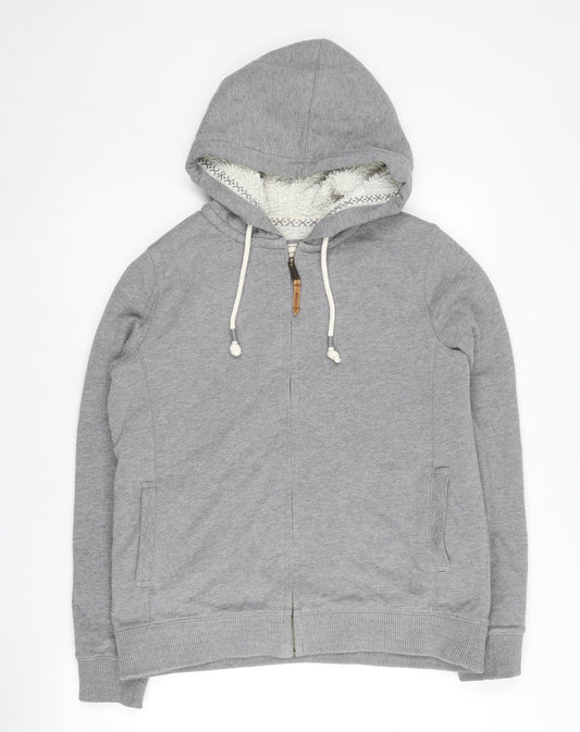 Fat Face Women's Grey Full Zip Hoodie, Size 12