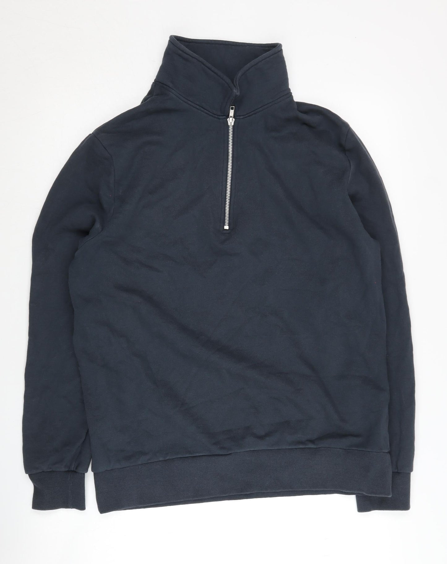 ASOS DESIGN Men's Blue M 1/2 Zip Sweatshirt