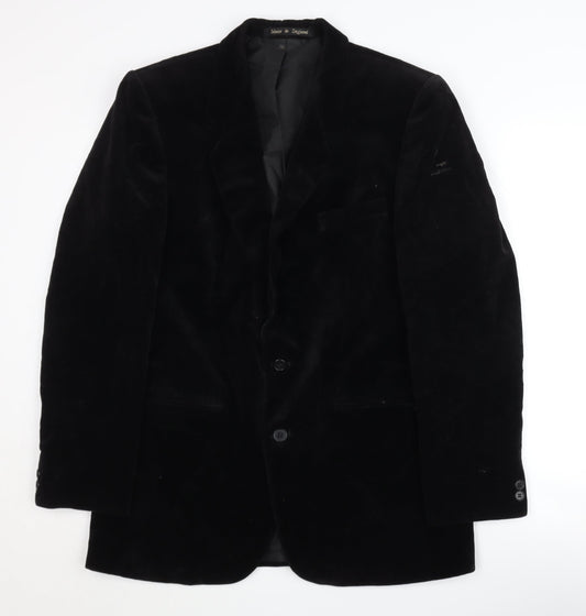 Burton Men's Black Cotton Blazer Size 40R Regular
