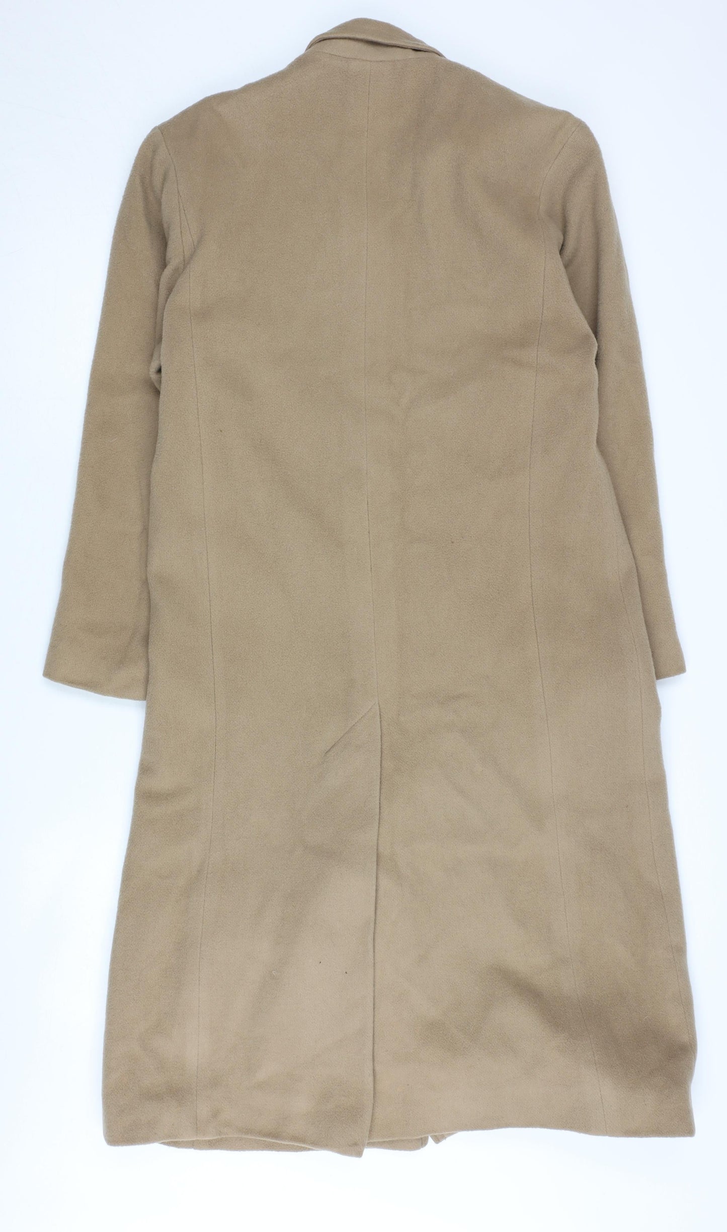 Wallis Women's Beige Wool Cashmere Petite Overcoat Size 10