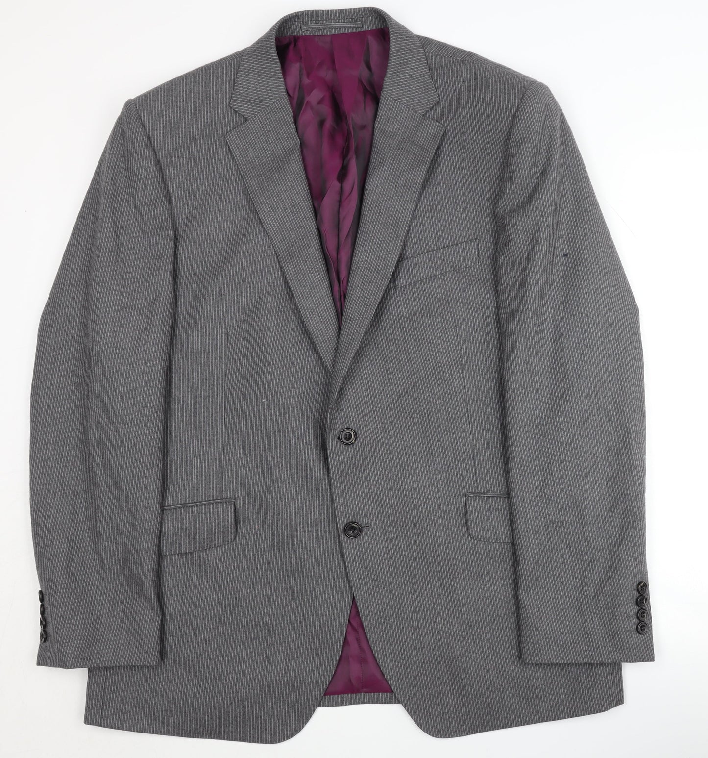 Marks and Spencer Men's Grey Wool Blazer 44R Business Jacket