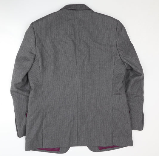 Marks and Spencer Men's Grey Wool Blazer 44R Business Jacket