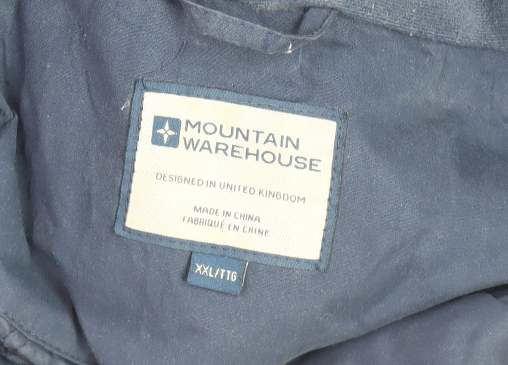 Mountain Warehouse Men's Blue Hooded Parka 2XL