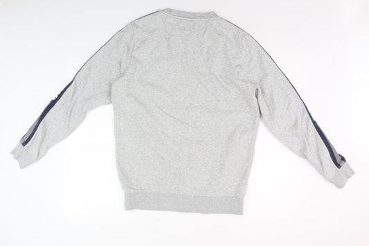 Tommy Jeans Men's Grey Pullover Logo Sweatshirt L