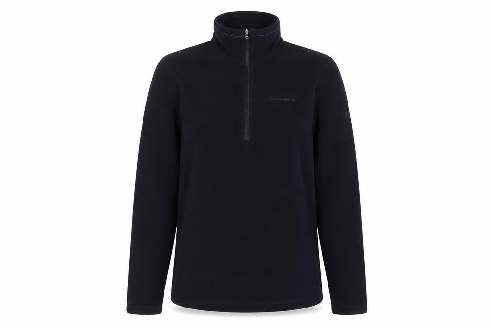 Womens UK 10 Regular Craghoppers Black 1/4 Zip Sweatshirt