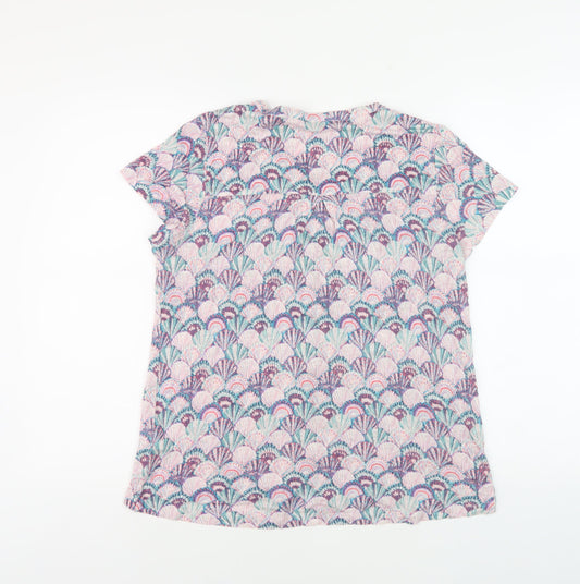White Stuff Women's Multicoloured Linen Blouse Size 12