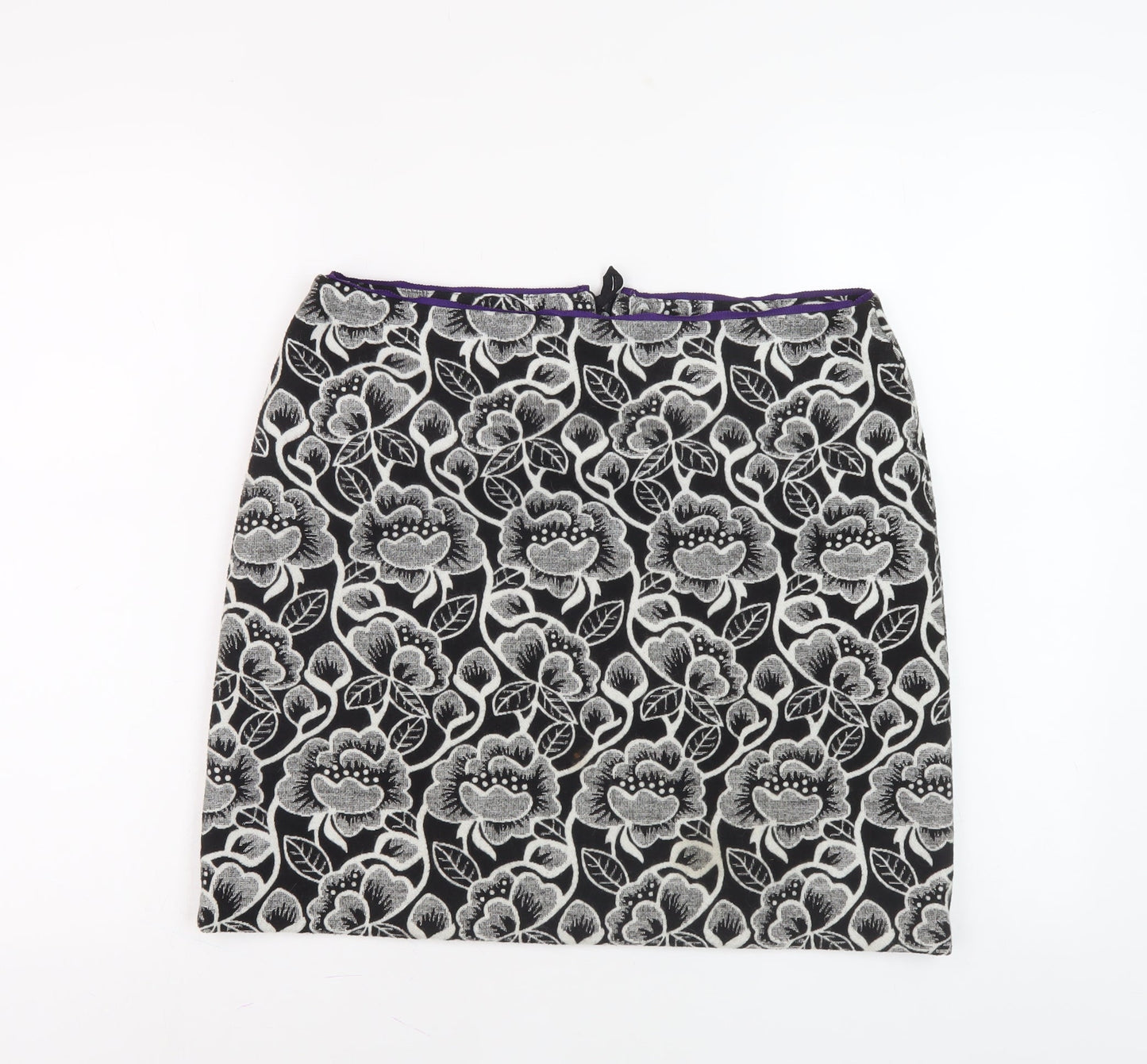 JOBIS Women’s Floral Pencil Skirt Size 12 Black