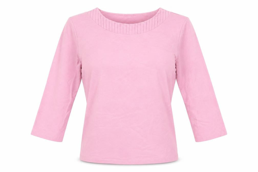 Viyella Women Pink XL 3/4 Sleeve Crew Neck T-Shirt