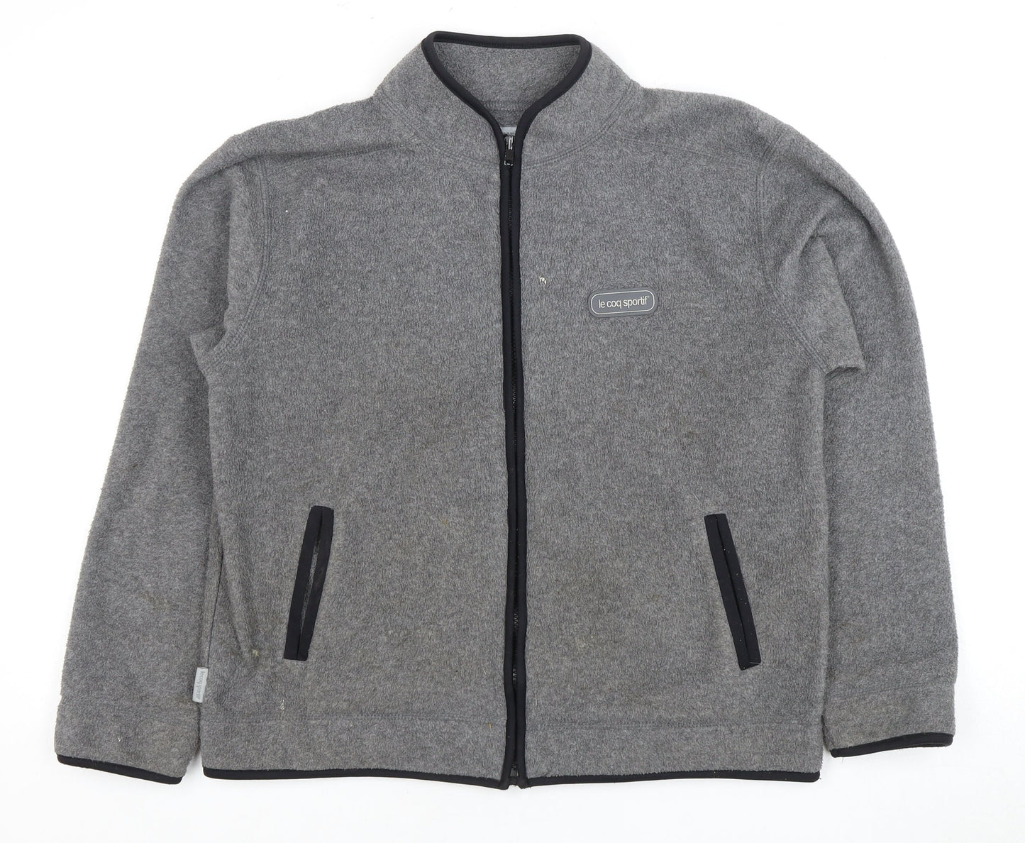 Le Coq Sportif Women's Grey Full Zip Fleece Jacket Size 10