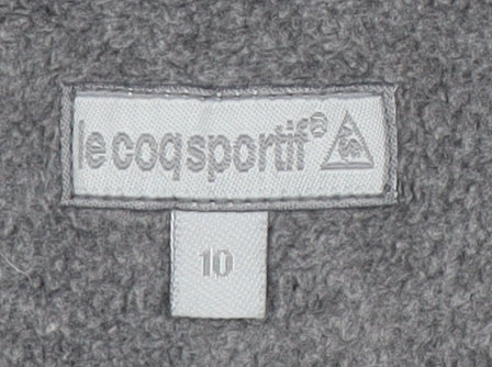 Le Coq Sportif Women's Grey Full Zip Fleece Jacket Size 10