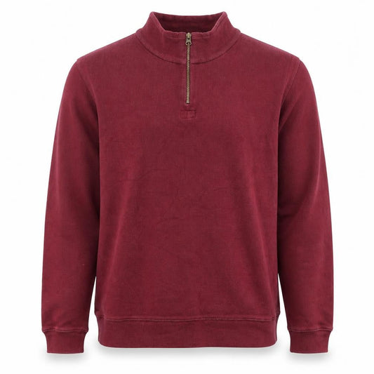 Mens UK XL Regular Austin Reed Red Henley Sweatshirt