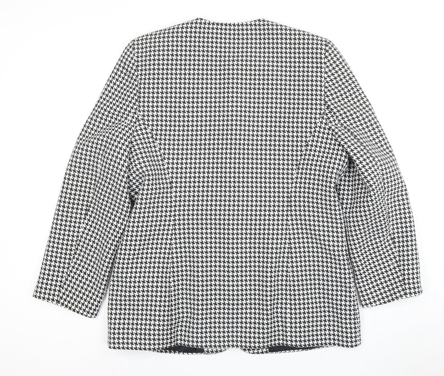 Fellini Women's Black Houndstooth Blazer Size 14