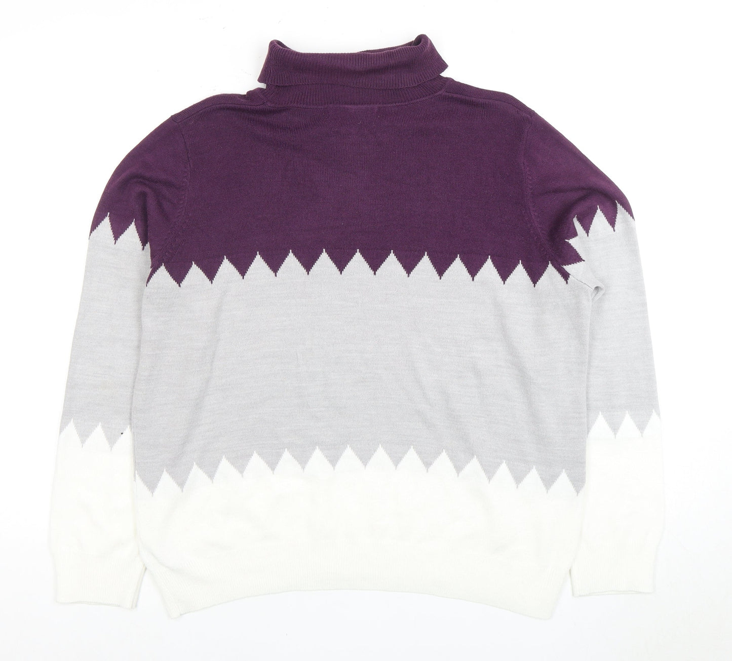 Marks and Spencer Women's Purple Roll Neck Jumper, Size 16