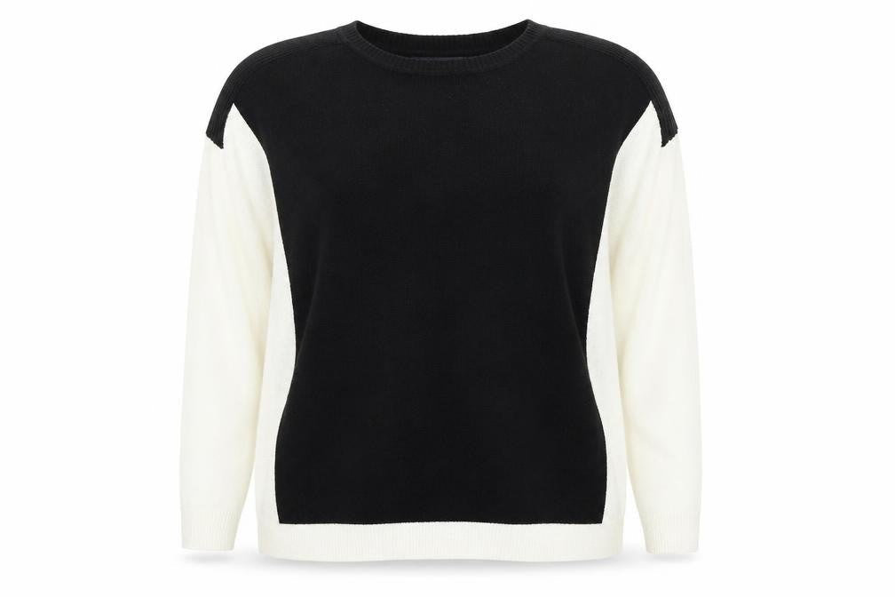 Marks and Spencer Women's Black and White Pullover Jumper Size 18
