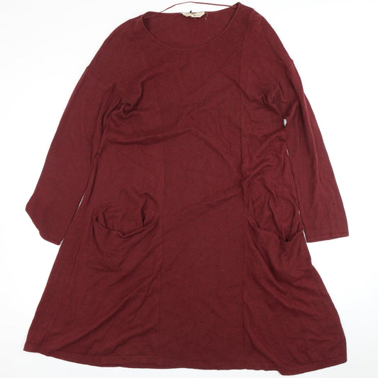 Seasalt Cornwall Women's Red A-Line Dress Size 10