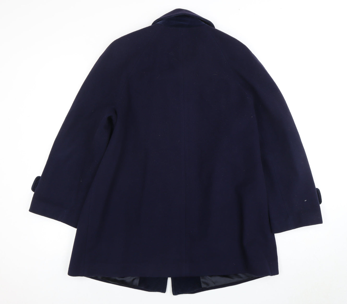 Eastex Women's Blue Velvet Wool Cashmere Mid-Length Coat