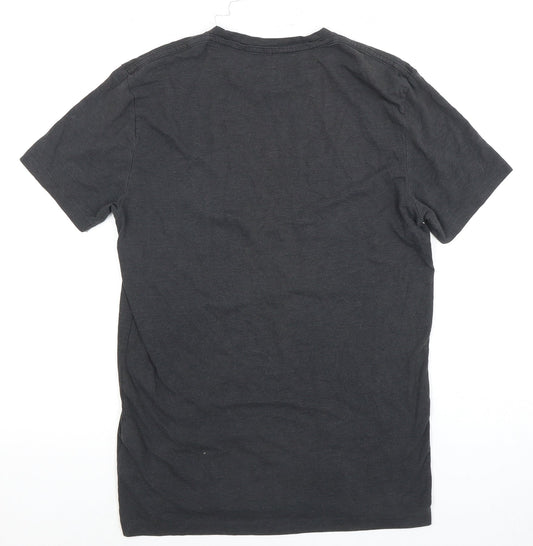 AllSaints Men's Black Crew Neck T-Shirt, Size S