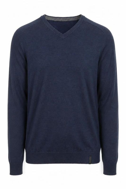 Jack & Jones Men's Blue V-Neck Pullover Jumper - Size M