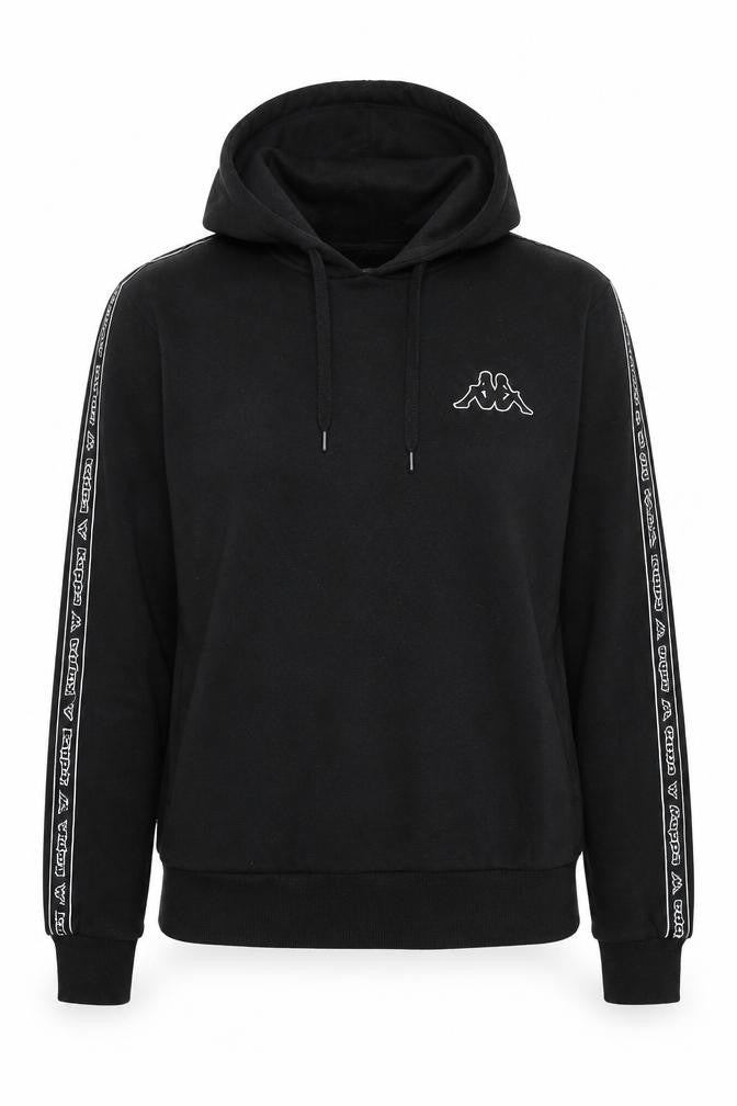 Womens UK 12 Regular Kappa Black Pullover Hoodie