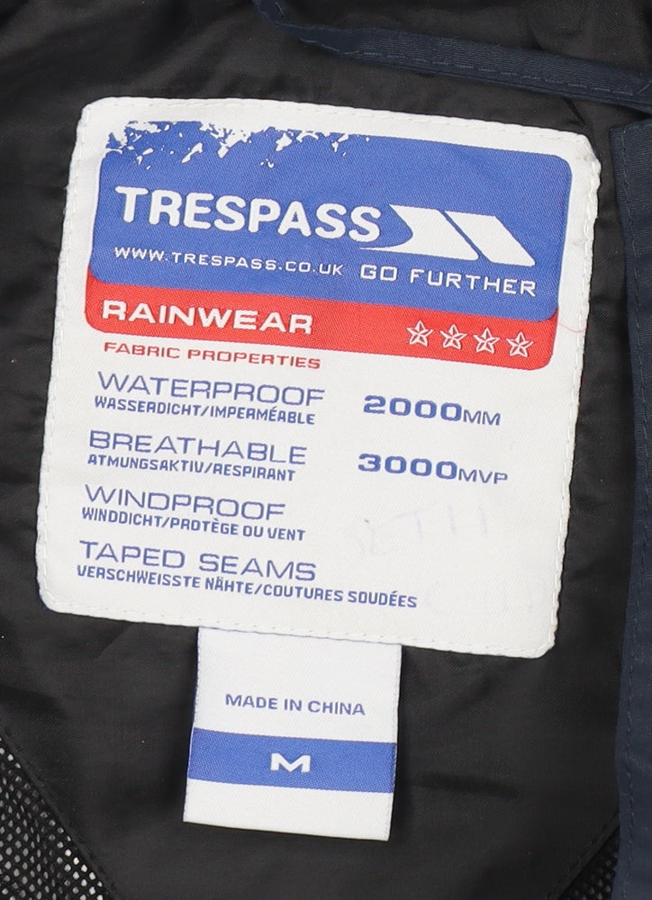 Trespass Men's Blue Rain Jacket M Waterproof