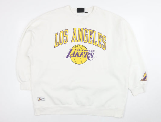 NBA Unisex Adults White Pullover Sweatshirt L