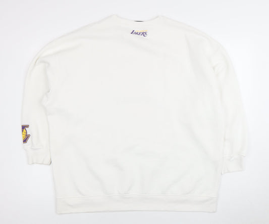 NBA Unisex Adults White Pullover Sweatshirt L