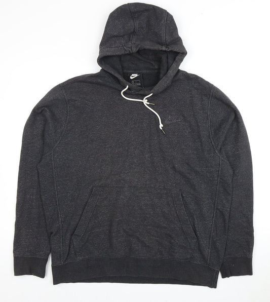 Nike Men's Grey Pullover Hoodie L