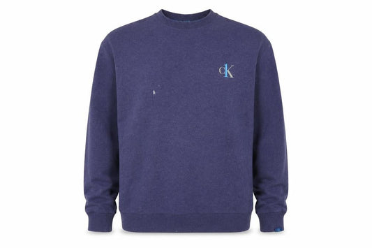 Mens UK L Regular Calvin Klein Blue Pullover Sweatshirt