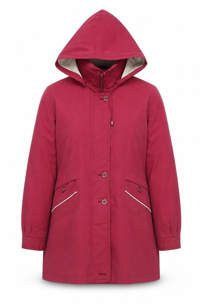 David Barry Women's Red Rain Coat Size 14