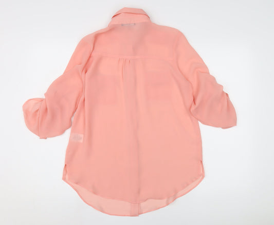 Jane Norman Women's Pink Button-Up Blouse, Size 12