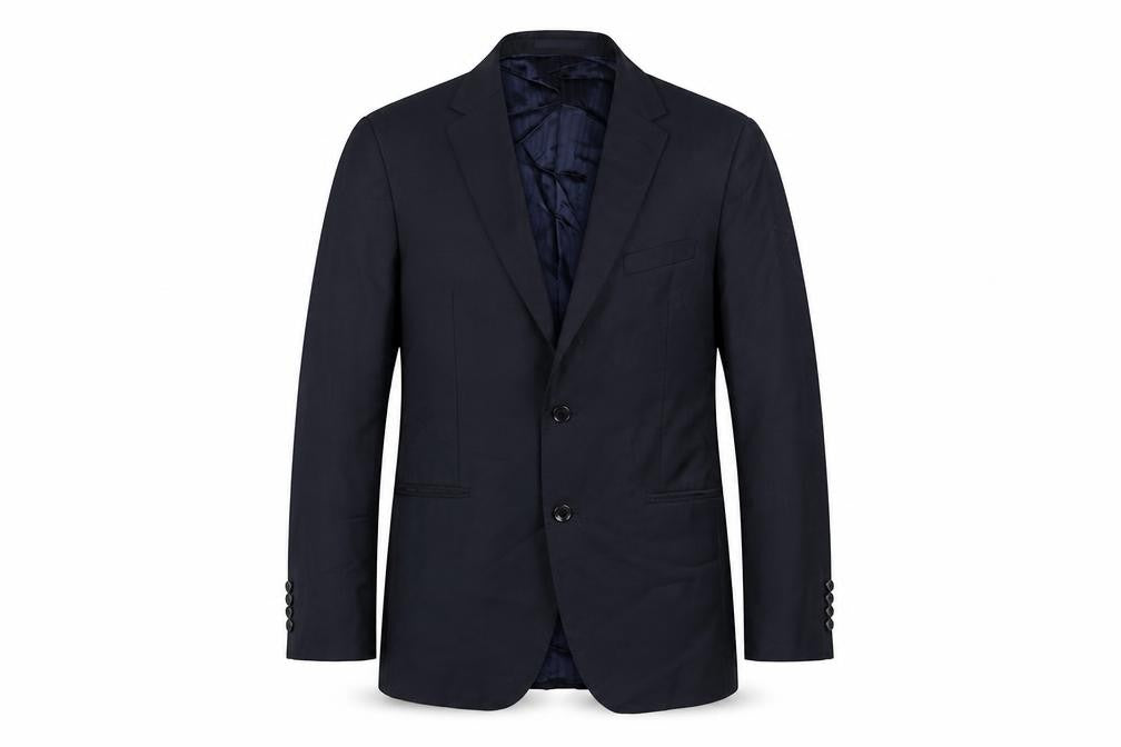 Front view of Jaeger Men's Blue Blazer, 44 Chest, Classic Style