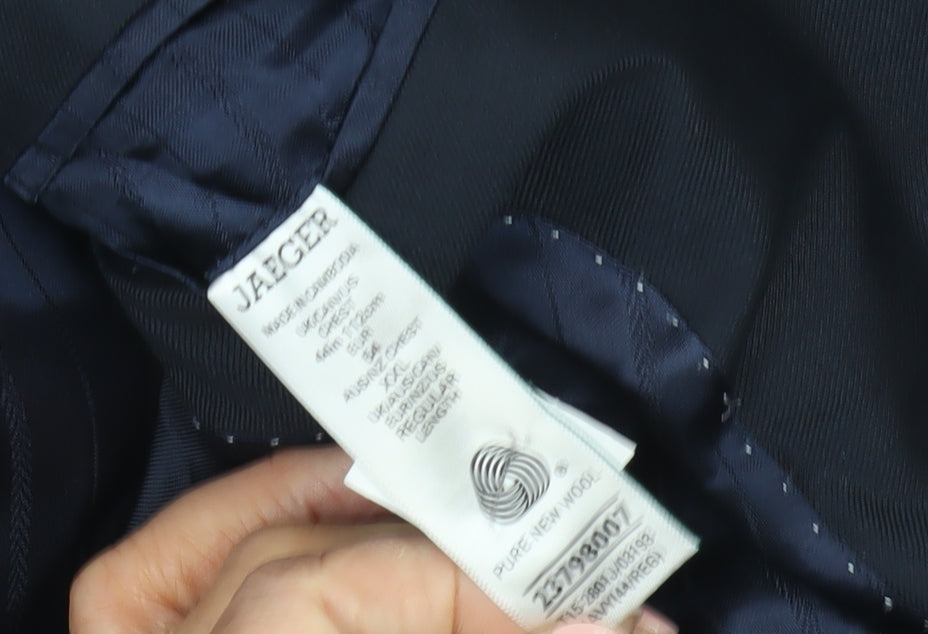 Jaeger Men's Blue Blazer, 44 Chest, Classic Style