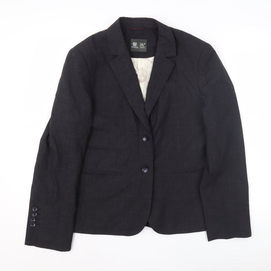 Skopes Women's Black Wool Blend Blazer, Button Closure