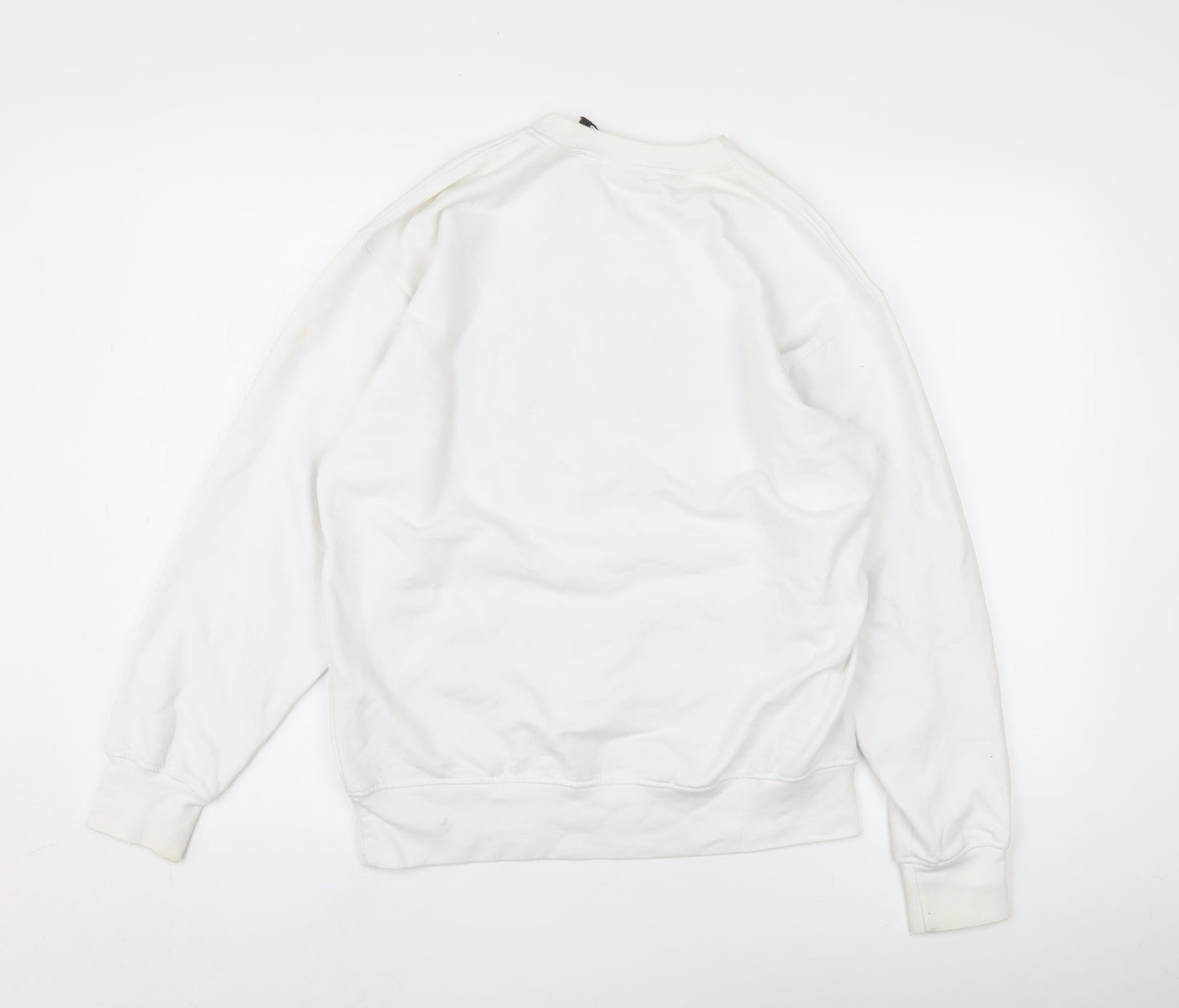 PrettyLittleThing Unisex White Graphic Sweatshirt S