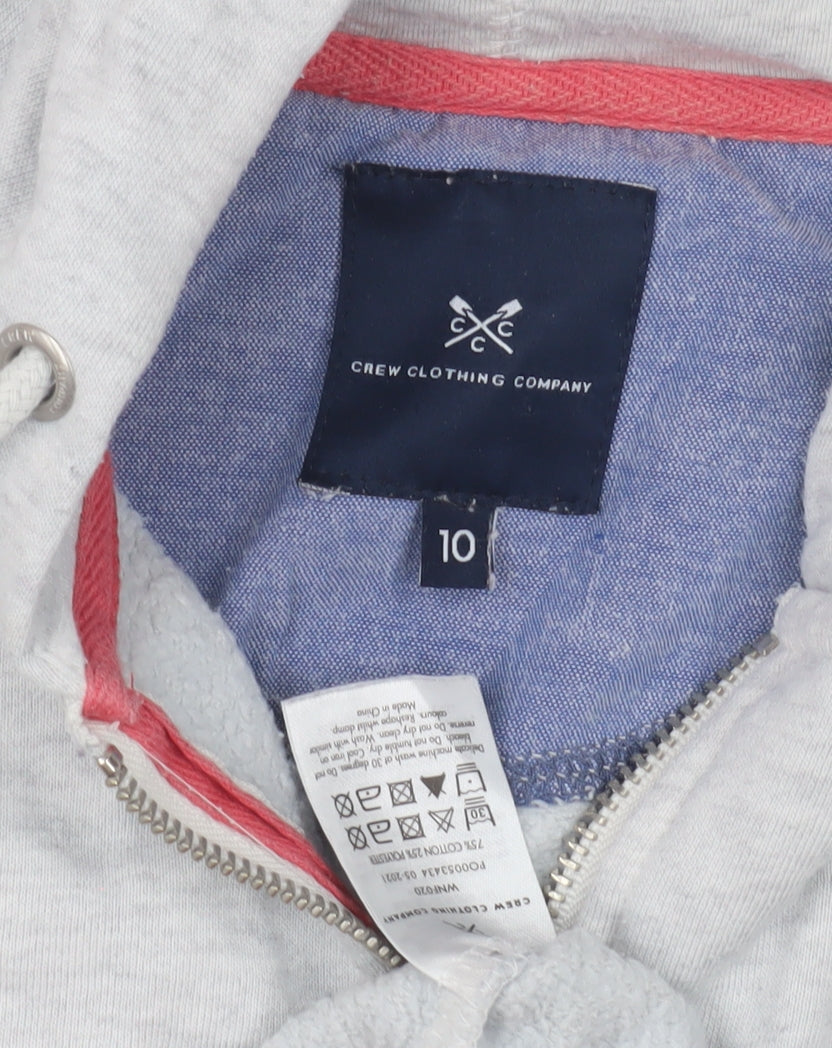 Crew Clothing Women’s Grey Full Zip Hoodie Size 10