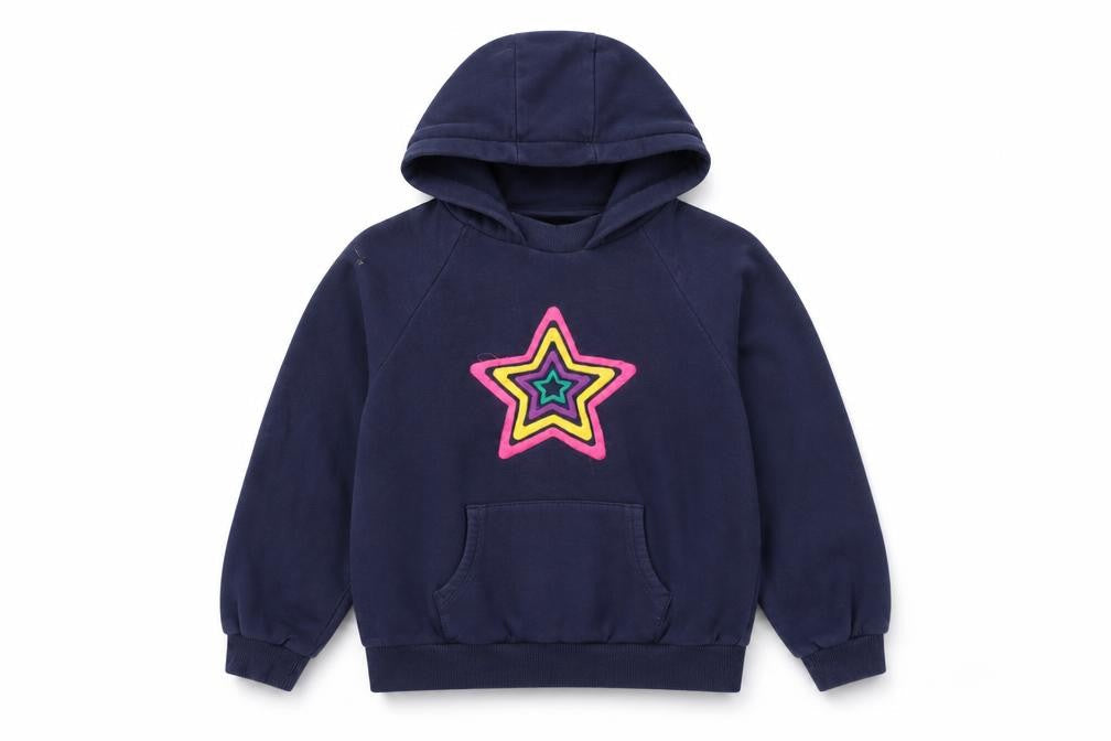 Next Girls Blue Star Embroidered Hoodie 11 Years